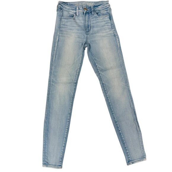 American Eagle Outfitters Denim - American Eagle Jeans Womens 2 Light Blue Wash Jegging Next Level Stretch Skinny
